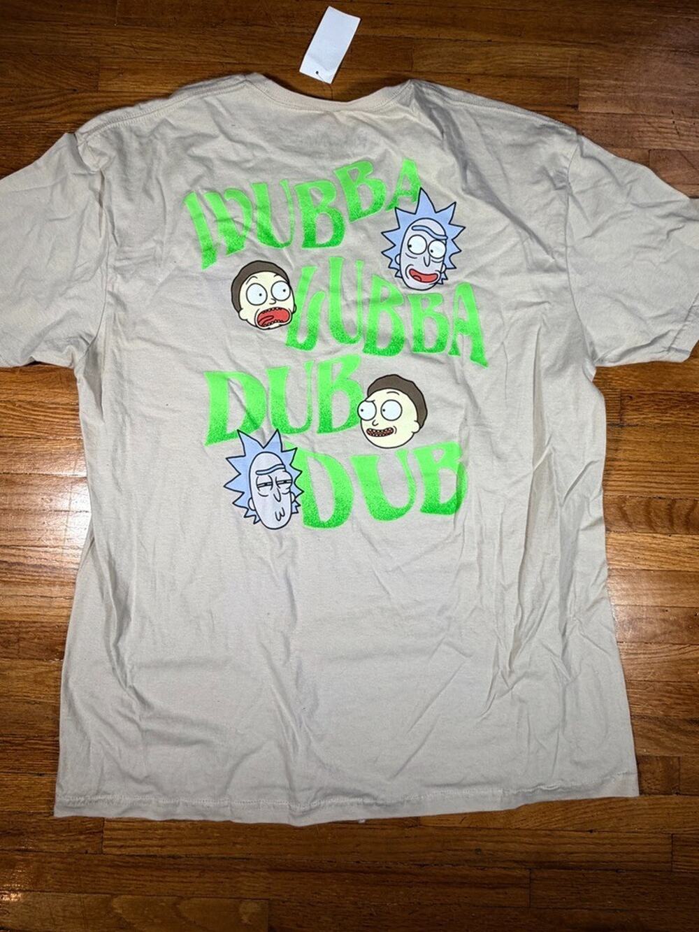 Rick and Morty Wubba Lubba Dub Dub T Shirt Mens XL Adult Swim Graphic Tee